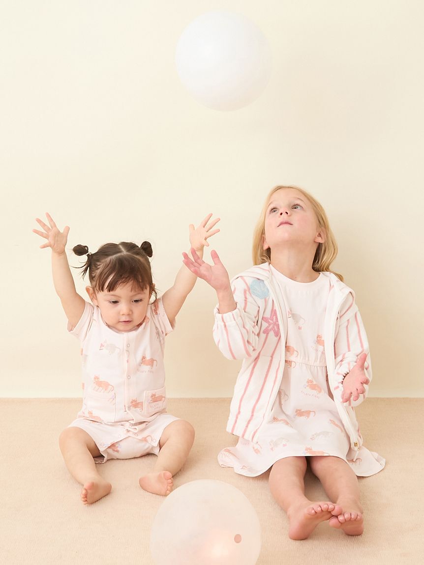 GELATO PIQUE KIDS & BABY「【KIDS】シーサイドキャット柄半袖ワンピース」|ワンピース|