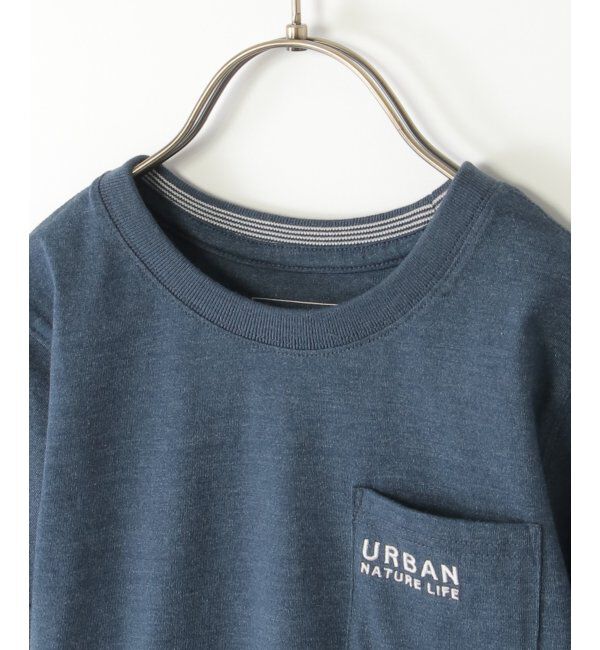 ikka kids「【親子おそろい】URBAN NATURE LIFE アーバンネイチャーライフ 刺繍ポケットT（120~160cm）」|Tシャツ・カットソー|