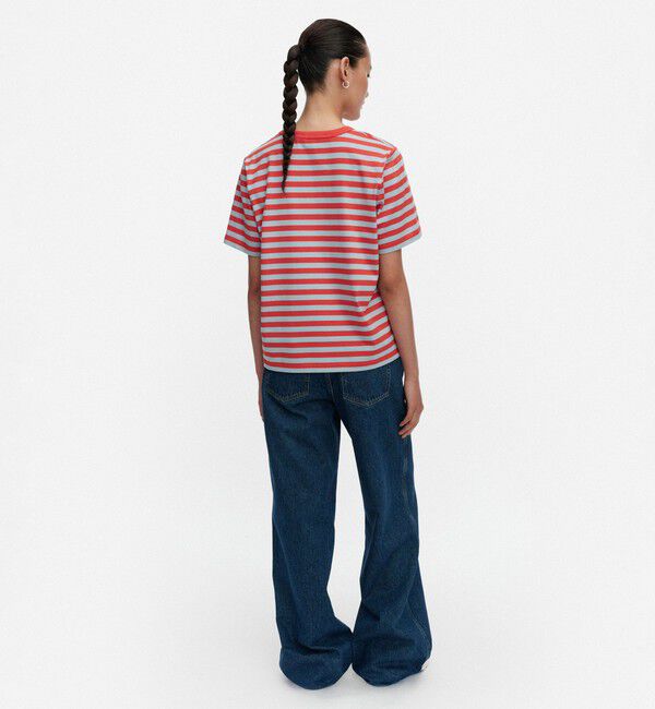 Marimekko「Tasaraita Unikko Tシャツ」|シャツ・ブラウス|