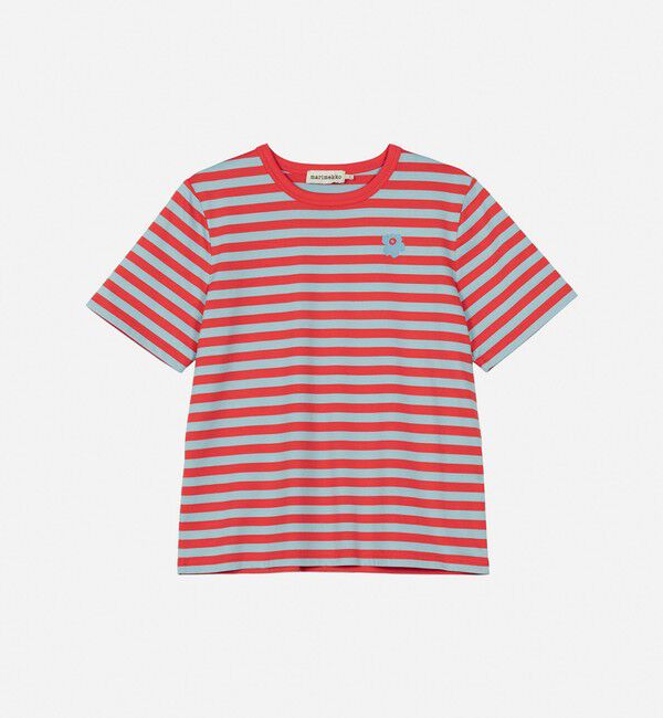 Marimekko「Tasaraita Unikko Tシャツ」|シャツ・ブラウス|