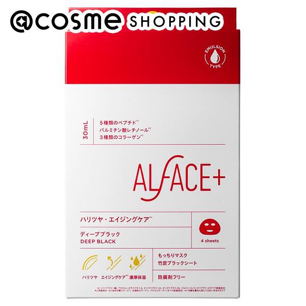 ALFACE＋（オルフェス）「ALFACE+(オルフェス) ディープブラック もっちりマスク (30ml&times;4枚入りBOX)」|フェイスマスク・パック|その他