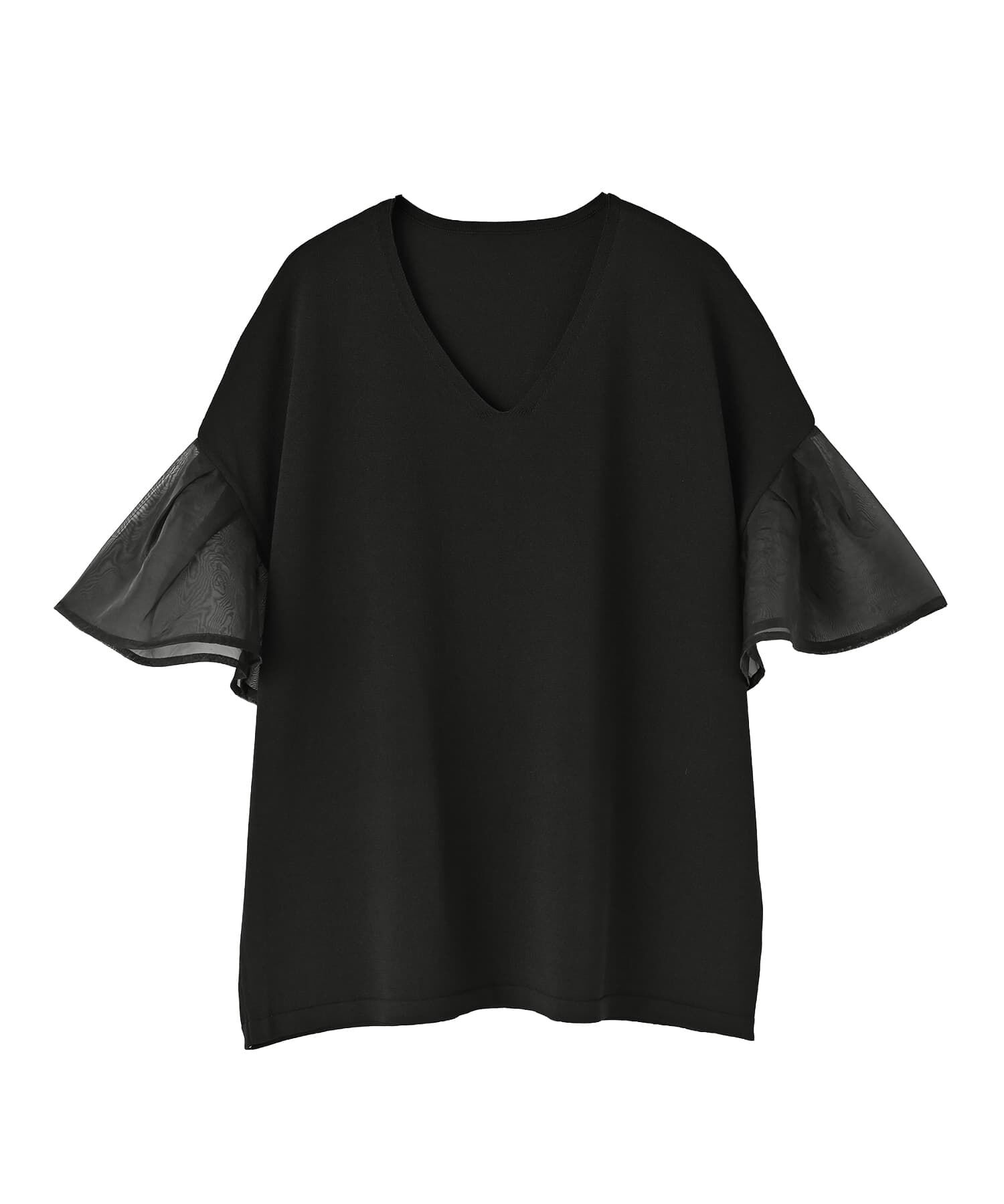 STYLE DELI「オーガンジースリーブVネックトップス」|タンクトップ|