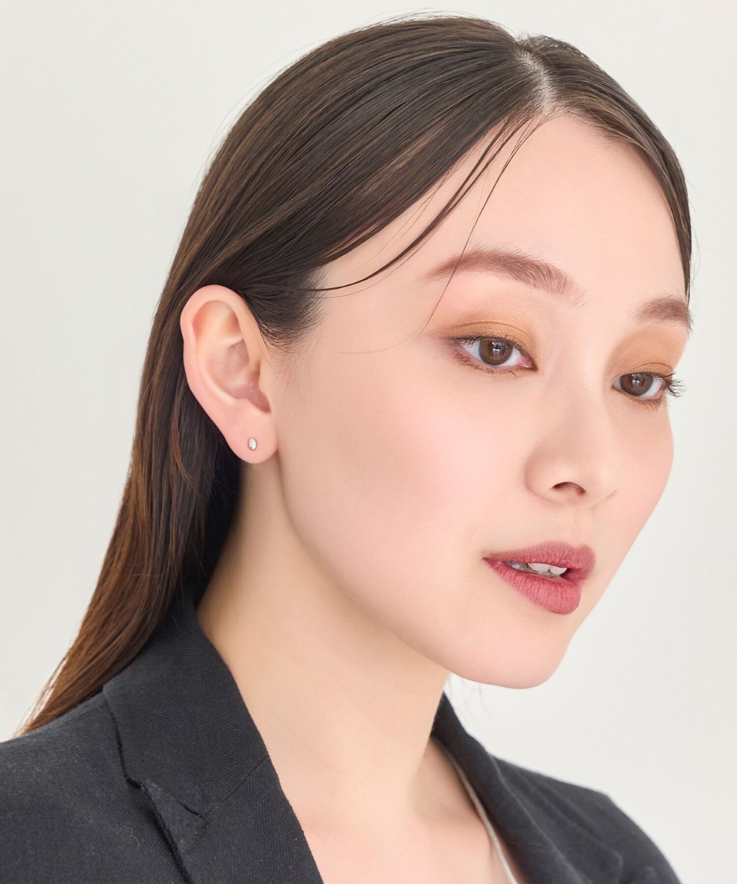 Phoebe「【金属アレルギー対応】メタルビーンズピアス(片耳)　シルバー/サージカルステンレス」|ピアス|