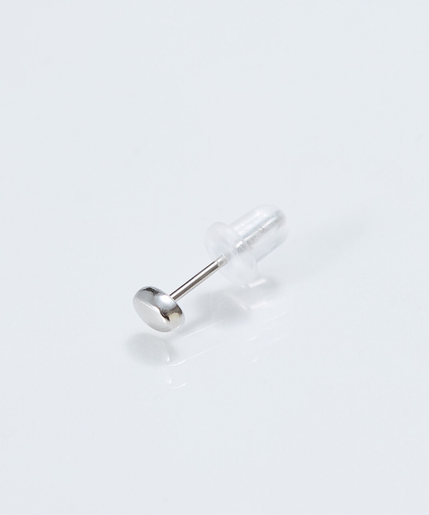 Phoebe「【金属アレルギー対応】メタルビーンズピアス(片耳)　シルバー/サージカルステンレス」|ピアス|