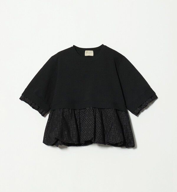 UNITED ARROWS「カットワーク バルーン シルエット ニット ‐ウォッシャブル‐」|ニット・セーター|BLACK