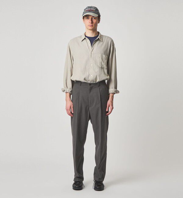 STEVEN ALAN「＜Steven Alan＞ TCL オックスフォード アウト ワンプリーツ スラックス」|スラックス|