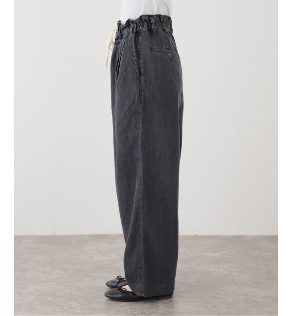 SLOBE IENA「LE DENIM DRAW WAISTバギーパンツ」|デニム|