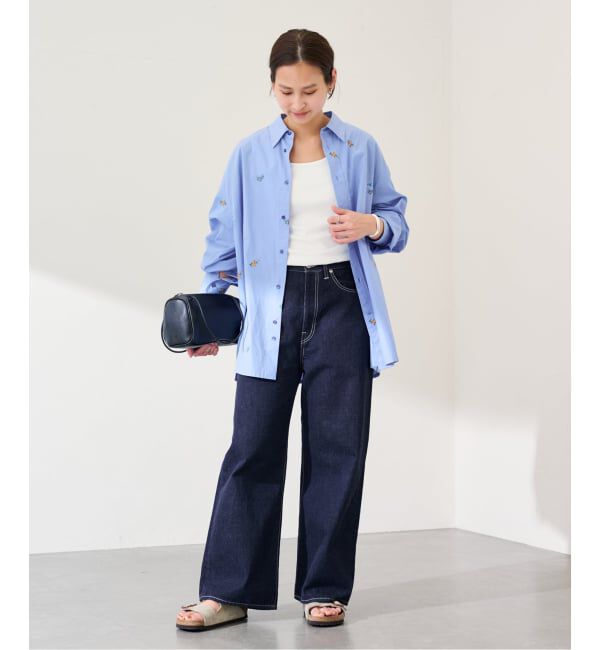 FRAMeWORK「JANE SMITH/ジェーンスミス flower embroidery regular col」|シャツ・ブラウス|