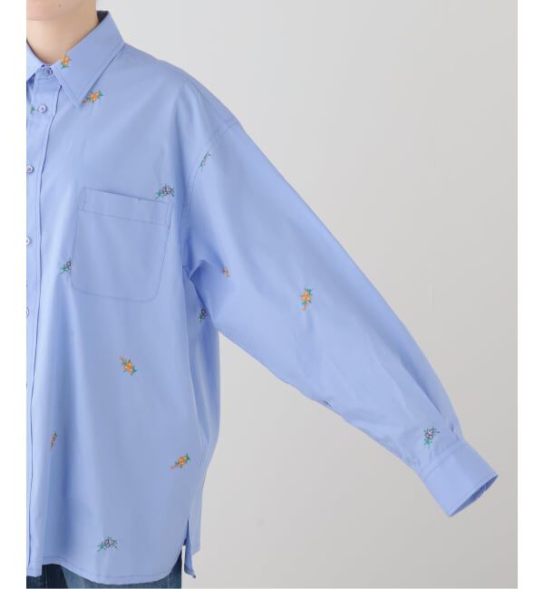 FRAMeWORK「JANE SMITH/ジェーンスミス flower embroidery regular col」|シャツ・ブラウス|