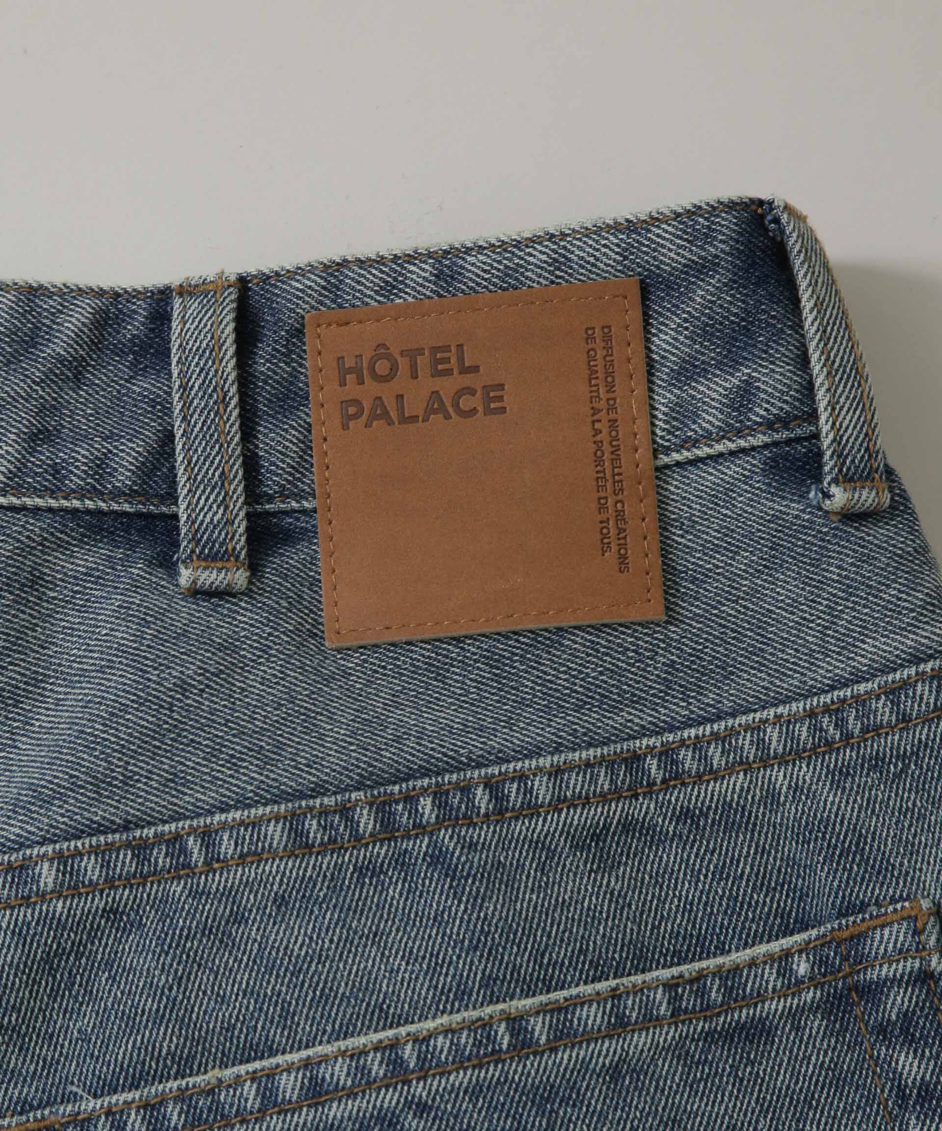 nano･universe「｢HOTEL PALACE｣ フェードデニム ルーズシルエットパンツ」|チノ|