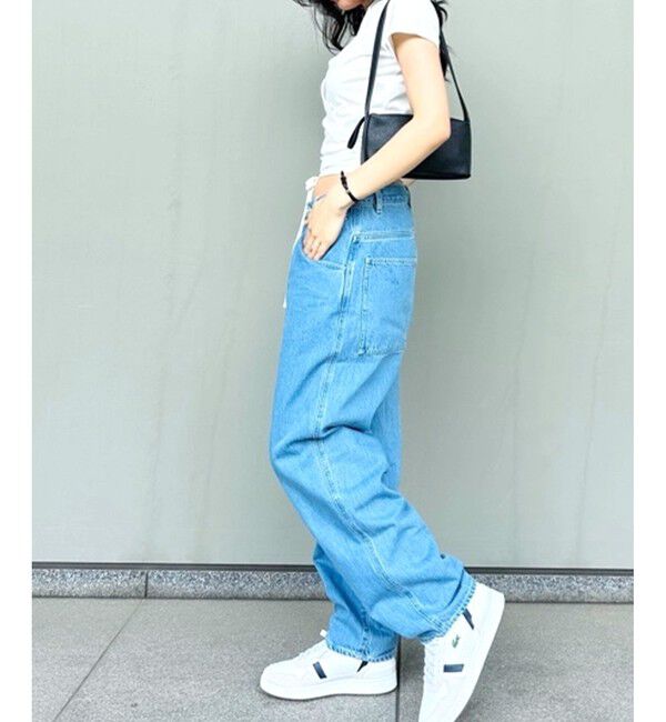 LACOSTE「ハイストレッチ 鹿の子 ラップフロント クロップド丈半袖ポロシャツ」|ポロシャツ|