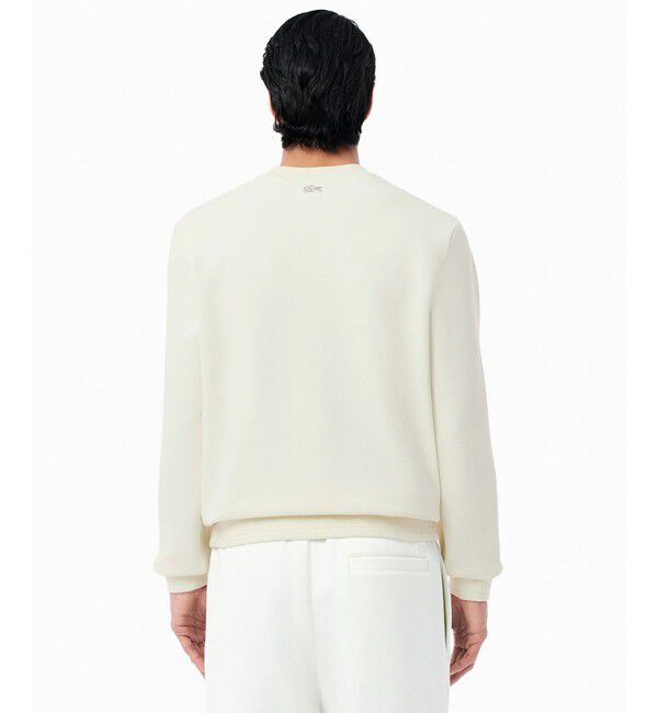 LACOSTE「トーン・オン・トーンローレルステッチダブルフェイスクルーネックスウェット」|スウェット・ジャージ|