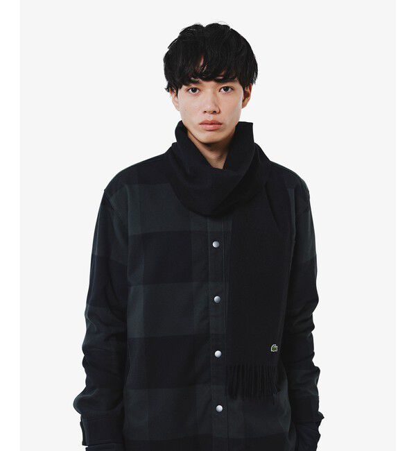 LACOSTE「ホワイトカシミヤマフラー」|マフラー|