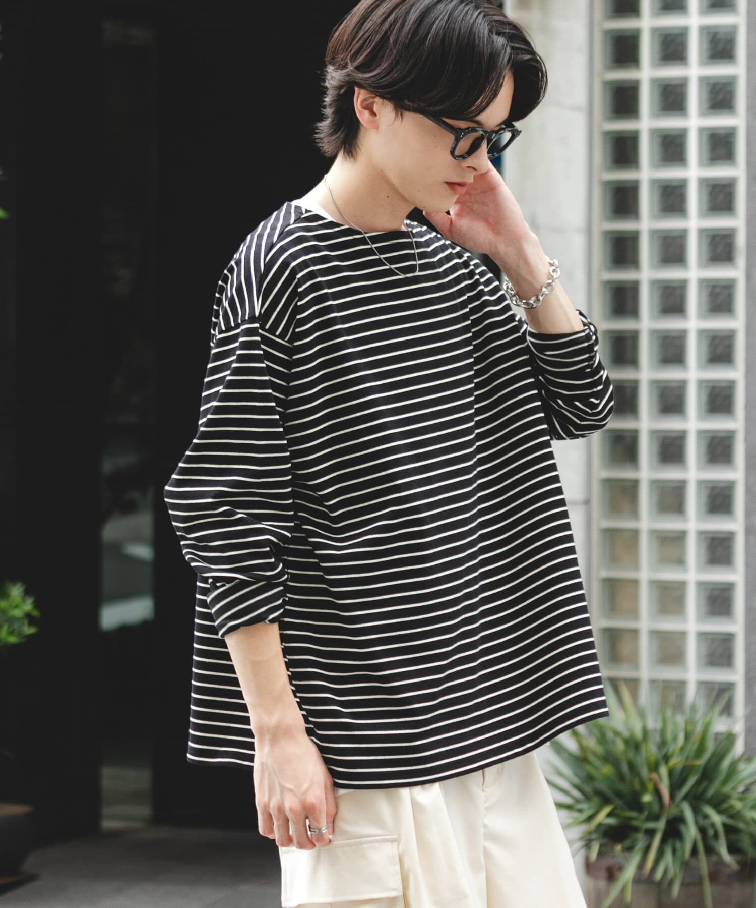 SENSE OF PLACE by URBAN RESEARCH「エクストラルーズバスクシャツ」|Tシャツ・カットソー|