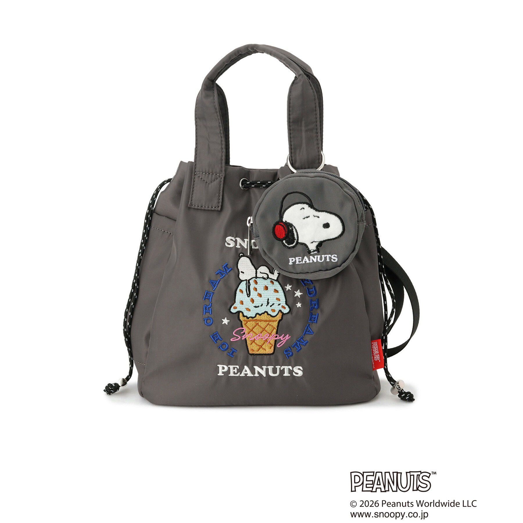 grove「【PEANUTS】撥水サークルポーチ」|キーケース|