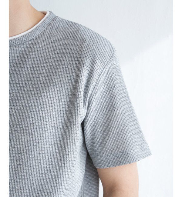 ikka「メランジワッフルフェイクT」|Tシャツ・カットソー|