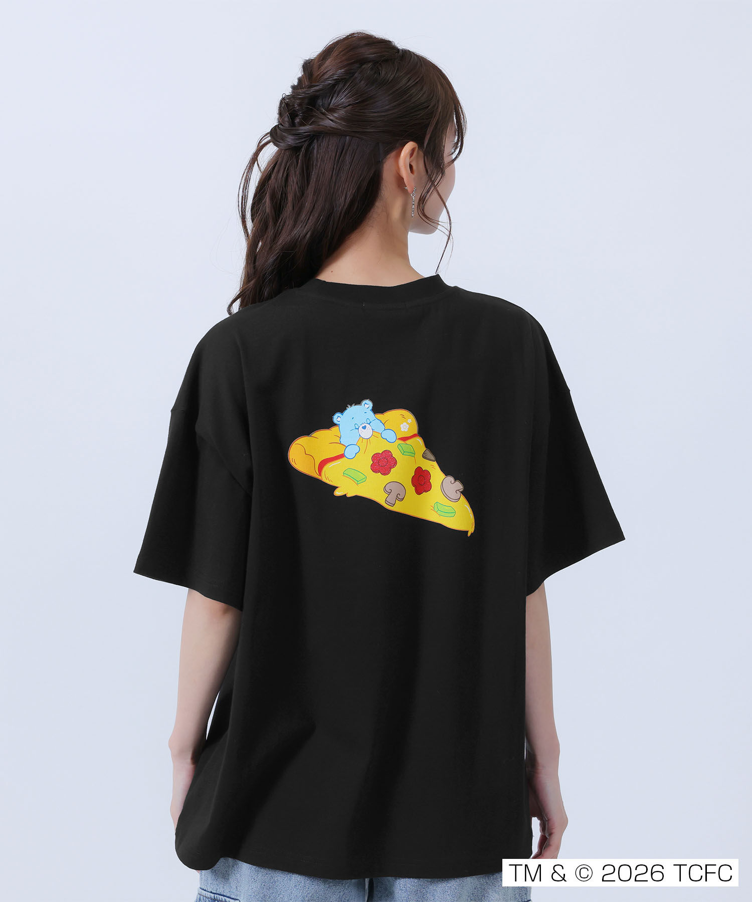 MARY QUANT「Care Bears(TM) ピザビッグ Tシャツ」|Tシャツ・カットソー|ブラック