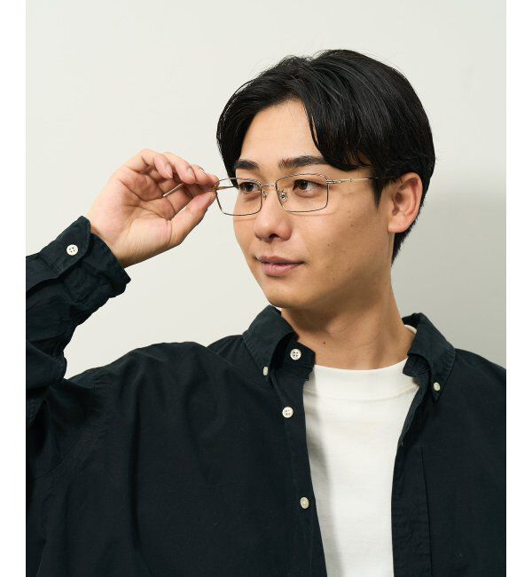  「ウェリントン型 メガネ | メタル 横長 ゴールド シルバー 伊達メガネ ユニセックス TRAD レンズ交換券付」|メガネ|