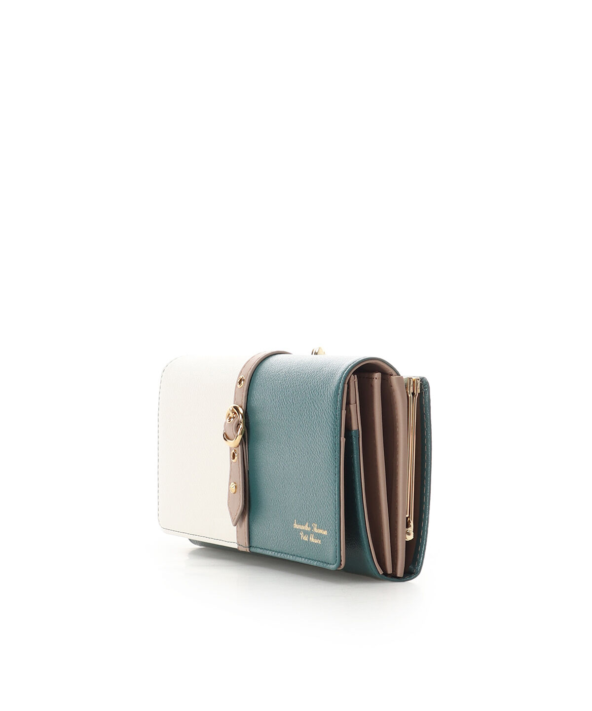 Samantha Thavasa Petit Choice「バイカラーフロントベルト 長財布」|財布|