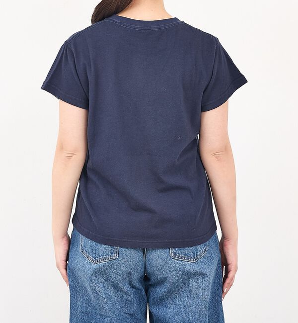 abahouse mavie「【新色チャコールグレー入荷】甘編み天竺フロッキープリントTシャツ」|Tシャツ・カットソー|