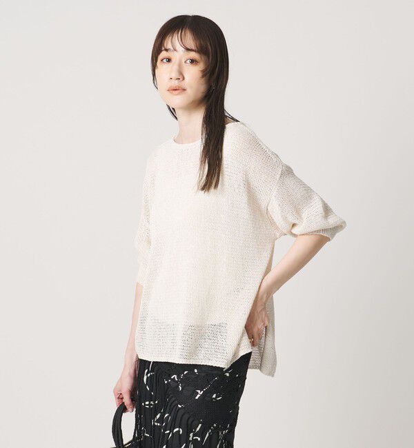 UNITED ARROWS「ペーパー プルオーバー ニット」|ニット・セーター|NATURAL