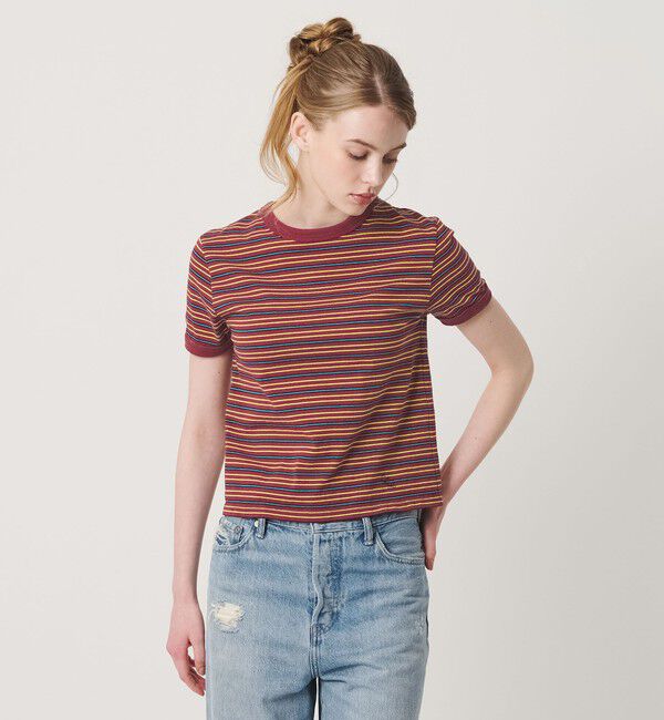 California General Store「＜CGS.＞マルチ ボーダー Tシャツ ウィメンズ」|Tシャツ・カットソー|