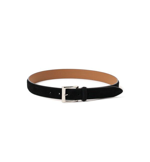 BEAMS PLUS「BEAMS PLUS / スエードレザー ベルト」|ベルト|BLACK