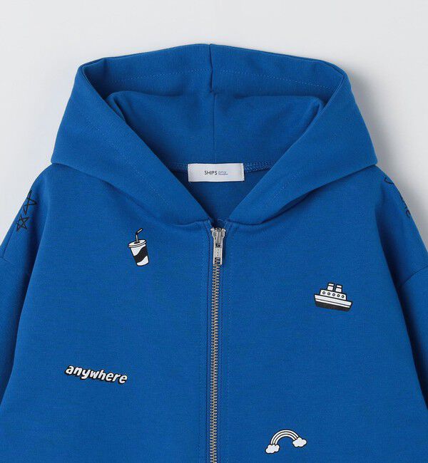 SHIPS any「SHIPS any:〈洗濯機可能〉ポンチ デザイン ジップ パーカー <KIDS>」|パーカー|