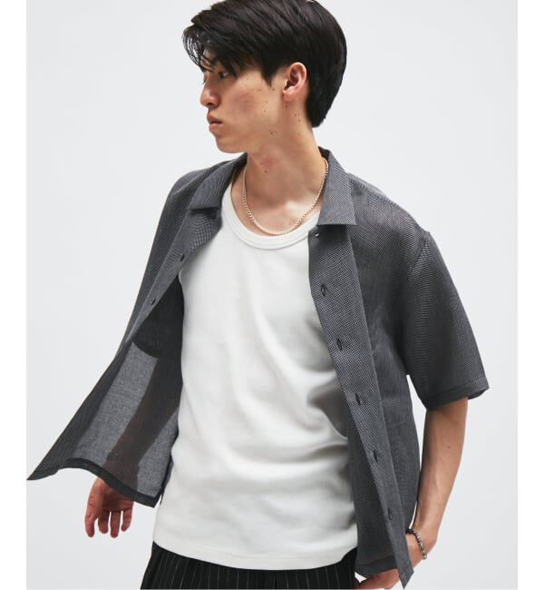 JOURNAL STANDARD「シャンブレー メッシュ レギュラー 半袖 シャツ」|シャツ・ブラウス|