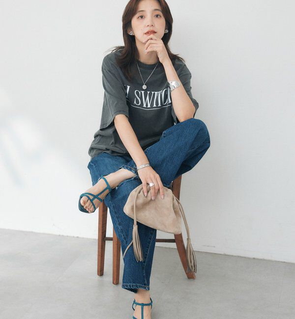  「予約【A・MONN】【綿100%/オーバーサイズ】ON SWITCH tee」|Tシャツ・カットソー|