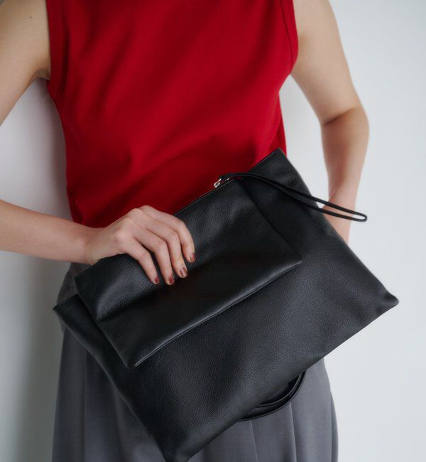  「【ポーチ付き/A4収納可】レザープレーンBAG」|トートバッグ|