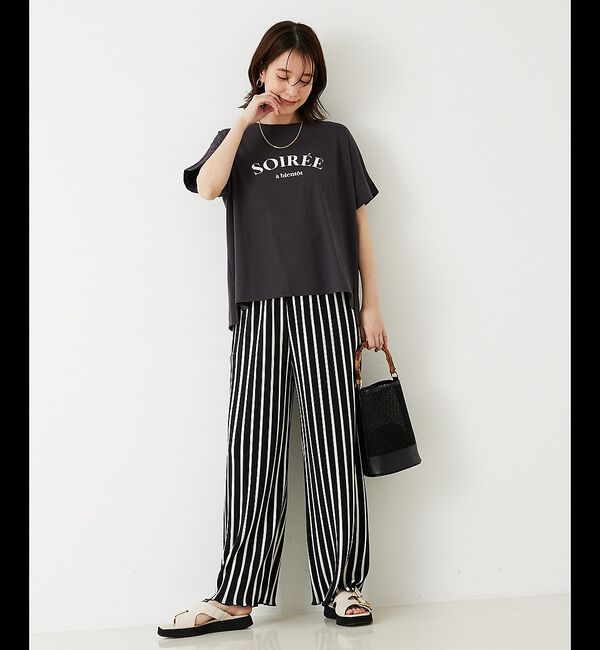 abahouse mavie「【新色ブラック入荷】ワイドロゴTシャツ」|Tシャツ・カットソー|