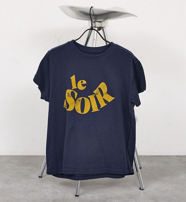 abahouse mavie「【新色チャコールグレー入荷】甘編み天竺フロッキープリントTシャツ」|Tシャツ・カットソー|