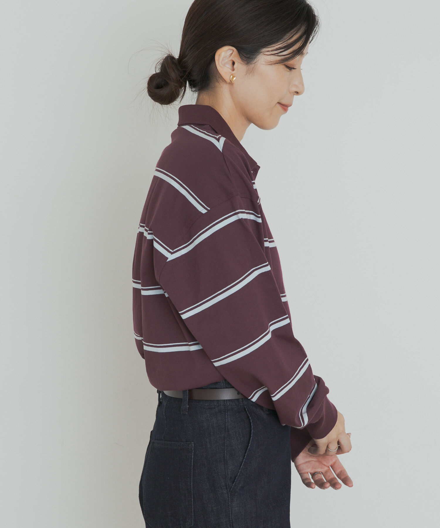 URBAN RESEARCH DOORS「Champion　LONGSLEEVE BORDER POLO」|Tシャツ・カットソー|