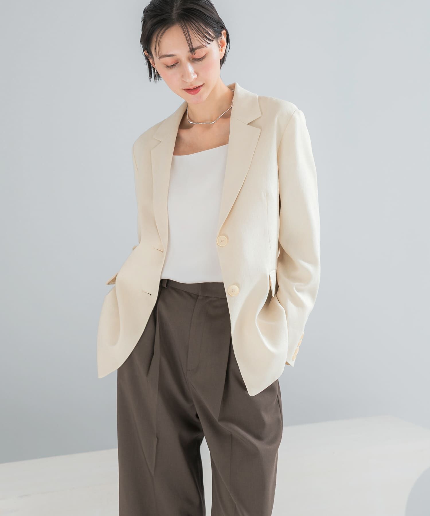 URBAN RESEARCH ROSSO「リネンライクシングルテーラードジャケット」|その他|