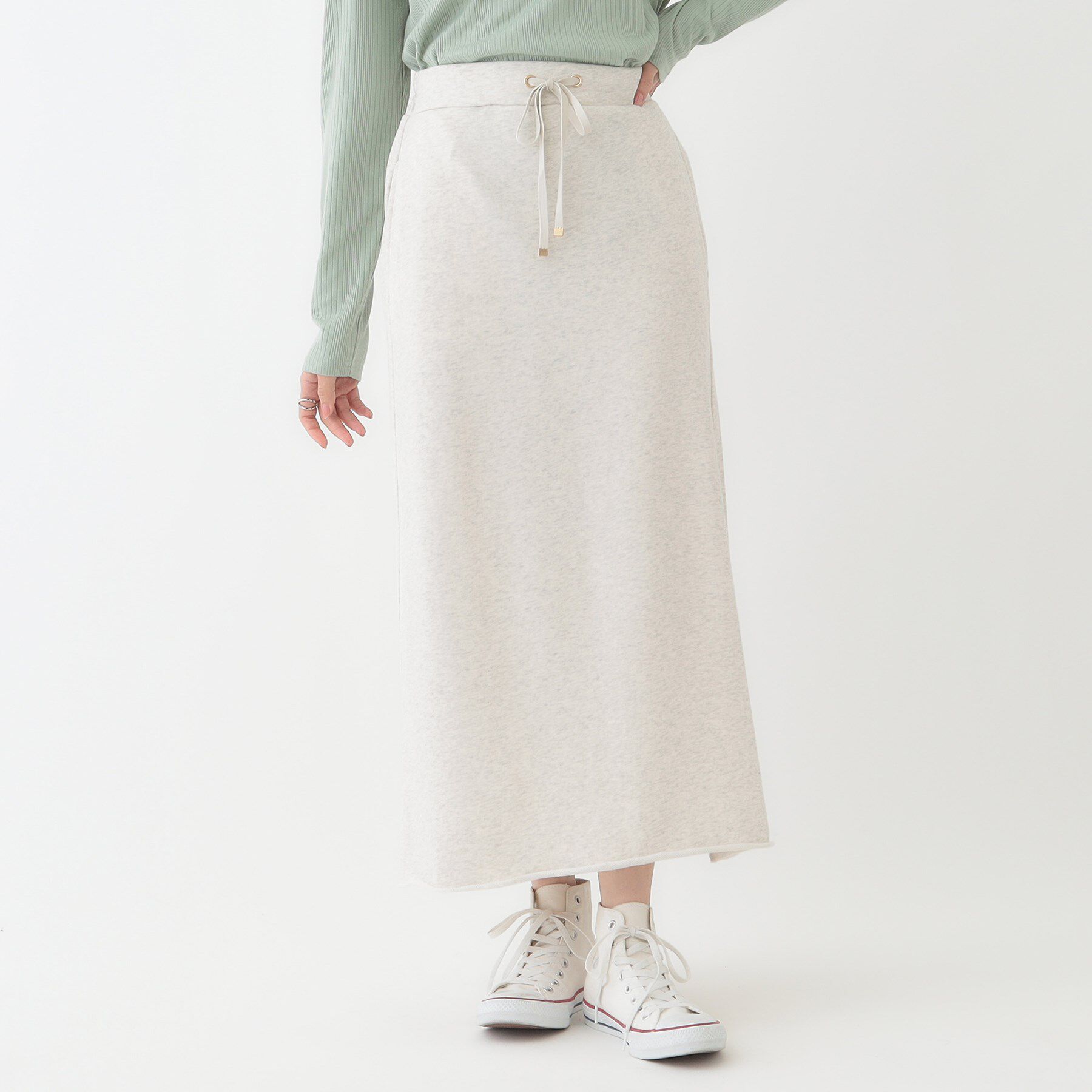 SHOO･LA･RUE「カジュアルスタイルに 裏毛Aラインスカート」|スカート|