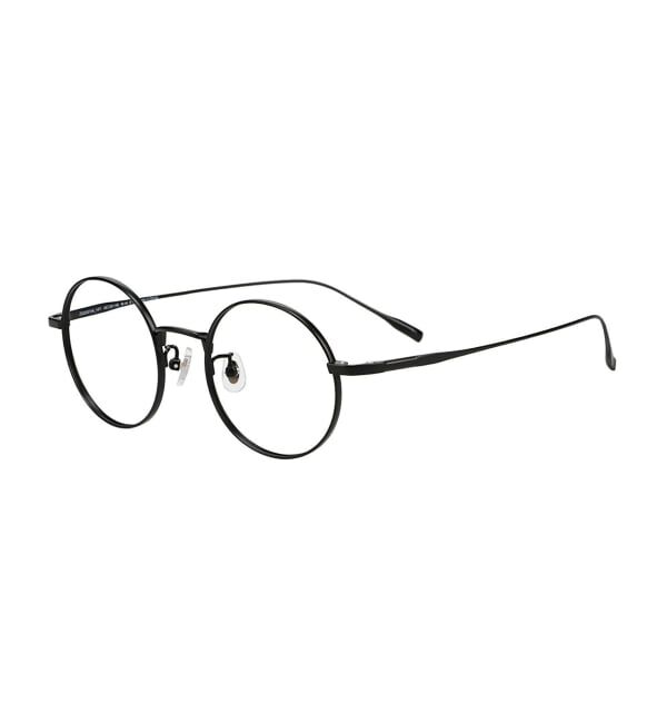  「ラウンド型 メガネ | 中顔面短縮みえメガネ 丸型 チタン 軽量 メタル 伊達 Zoff レンズ交換券付」|メガネ|