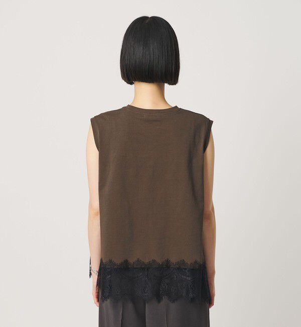 BEAUTY&YOUTH UNITED ARROWS「【WEB限定】レースコンビ ノースリーブカットソー」|Tシャツ・カットソー|