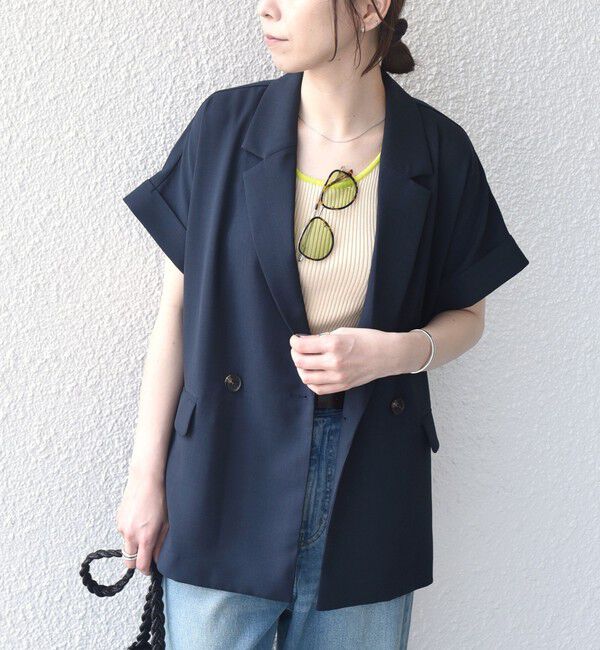 SHIPS Colors 「SHIPS Colors:〈手洗い可能〉クリスピー ダブルブレスト 5分袖 ジャケット2◇」|その他|