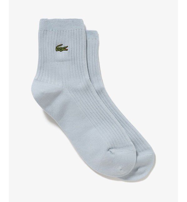 LACOSTE「クロックエンブレムプレーンショートソックス 22cm-24cm」|ソックス|ライトブルー