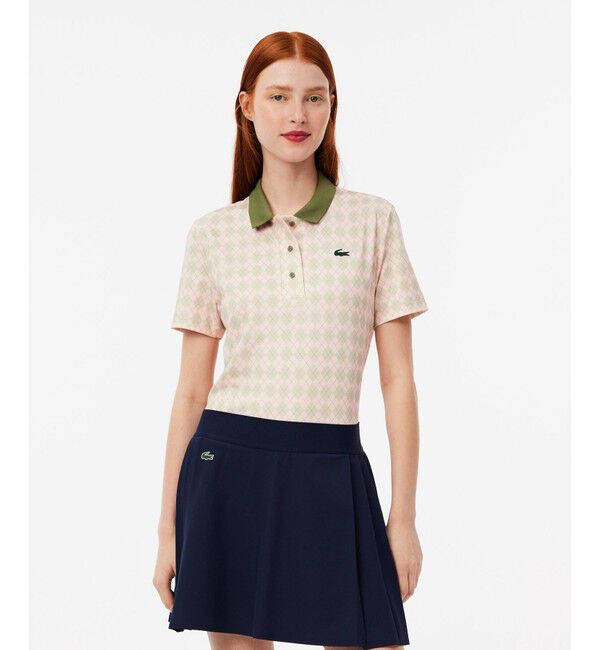 LACOSTE「UPF50+ ロベール・ジョルジュウルトラドライ ゴルフポロシャツ」|ポロシャツ|ピンク