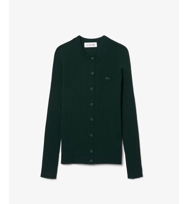 LACOSTE「3Dニッティングメリノウール ハイゲージニットカーディガン」|カーディガン|