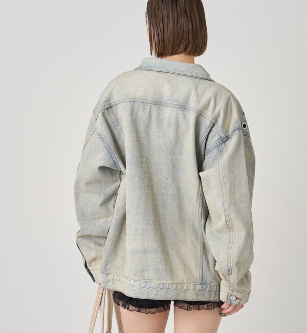  「【UNISEX/ユニセックス】アイレットデニムジャケット」|ブルゾン・スタジャン|