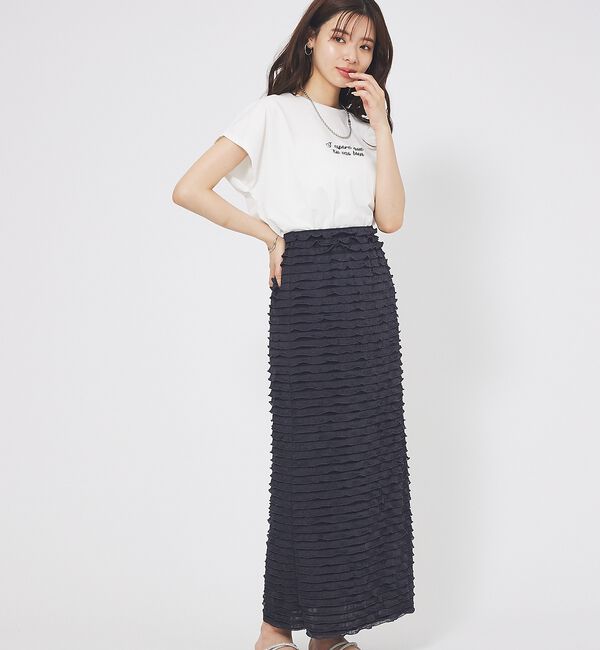 abahouse mavie「刺繍ロゴTシャツ」|Tシャツ・カットソー|