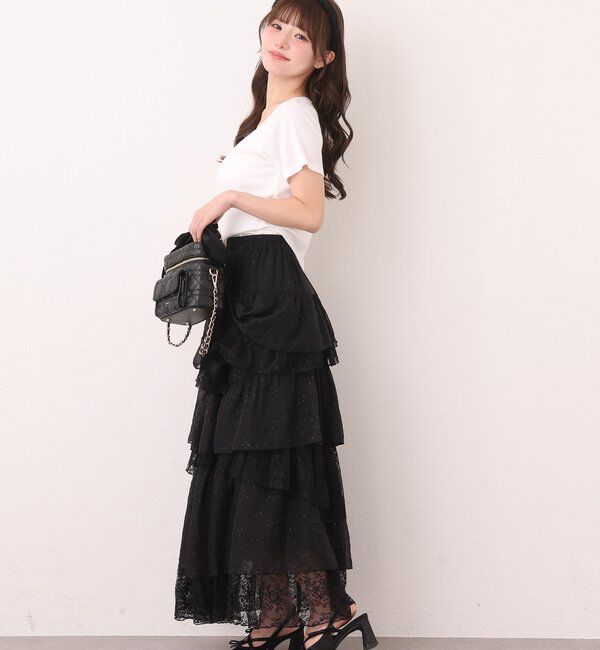  「ストーン付ワンポイント刺繍ロゴTee」|プルオーバー|
