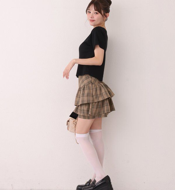  「ストーン付ワンポイント刺繍ロゴTee」|プルオーバー|