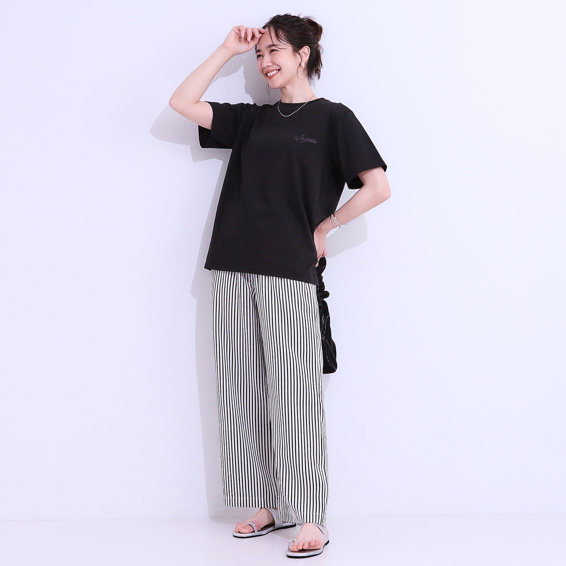 SHOO･LA･RUE「【S-LL/ひんやり/UV】汗をかいても気になりにくい グラフィックTシャツ」|Tシャツ・カットソー|