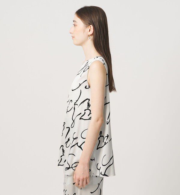 UNITED ARROWS「アブストラクト プリント ブラウス」|シャツ・ブラウス|