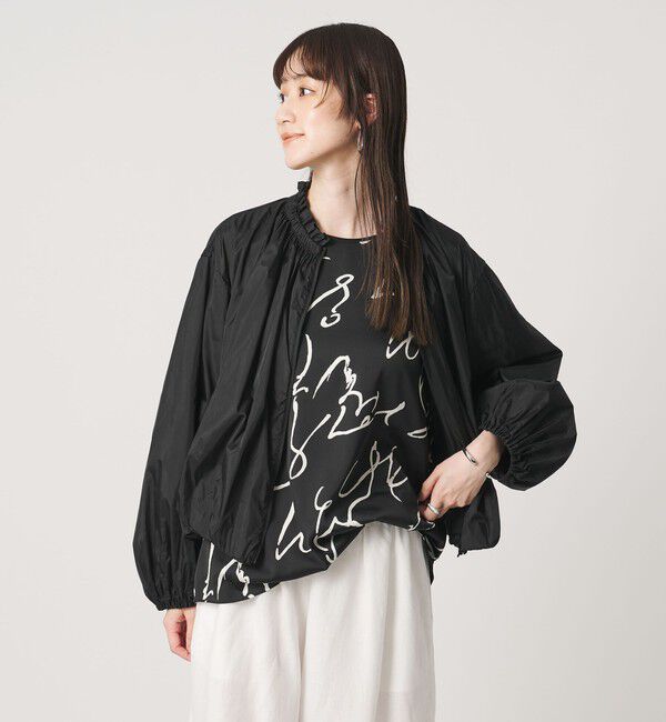 UNITED ARROWS「アブストラクト プリント ブラウス」|シャツ・ブラウス|