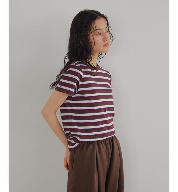 EMMEL REFINES「＜EMMEL REFINES＞EM フライスクルーネック チビTシャツ」|Tシャツ・カットソー|